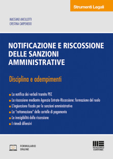 Book Cover: Notificazione e riscossione delle sanzioni amministrative